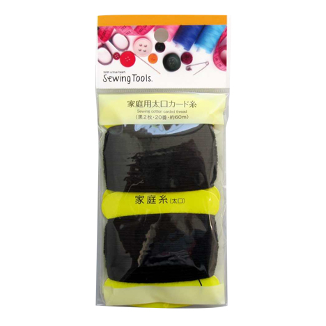 家庭糸太口カード巻　６０ｍ　黒×黒